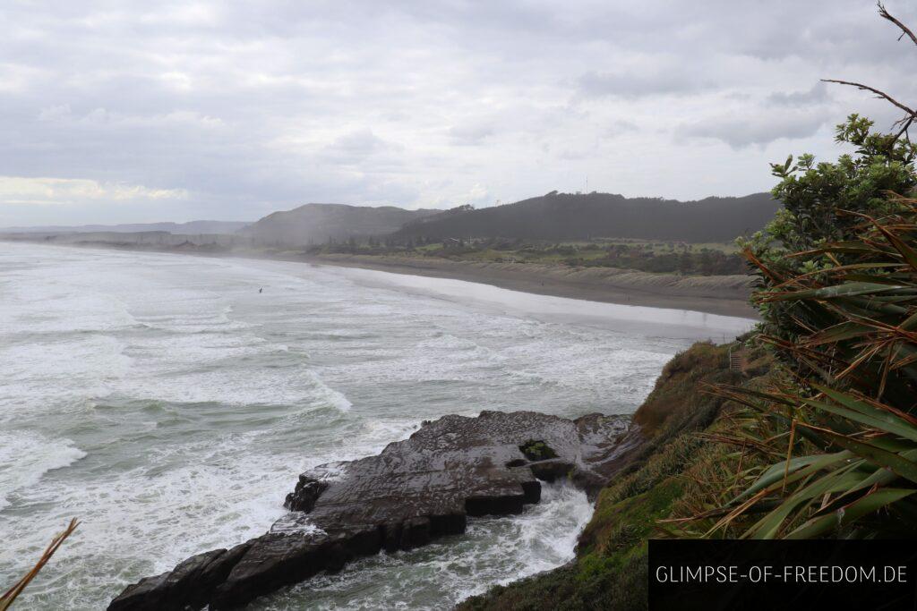 Aussciht über den Muriwai Strand