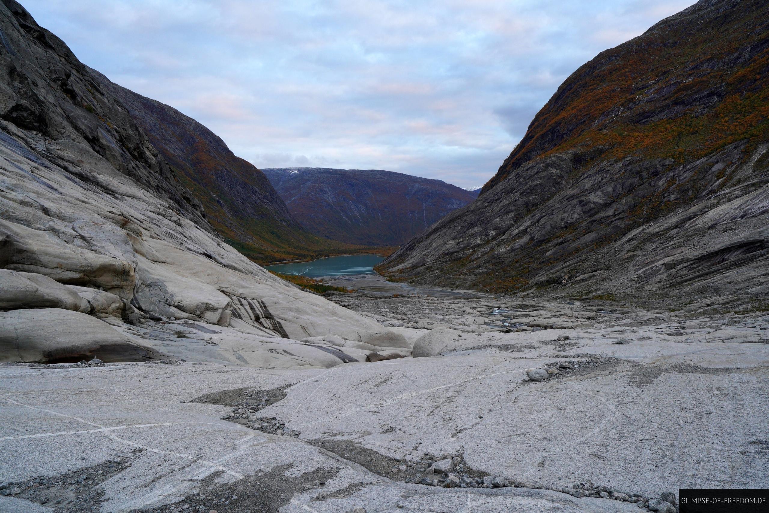 Aussicht auf den See vom Nigardsbreen Aussicht auf den See vom Nigardsbreen