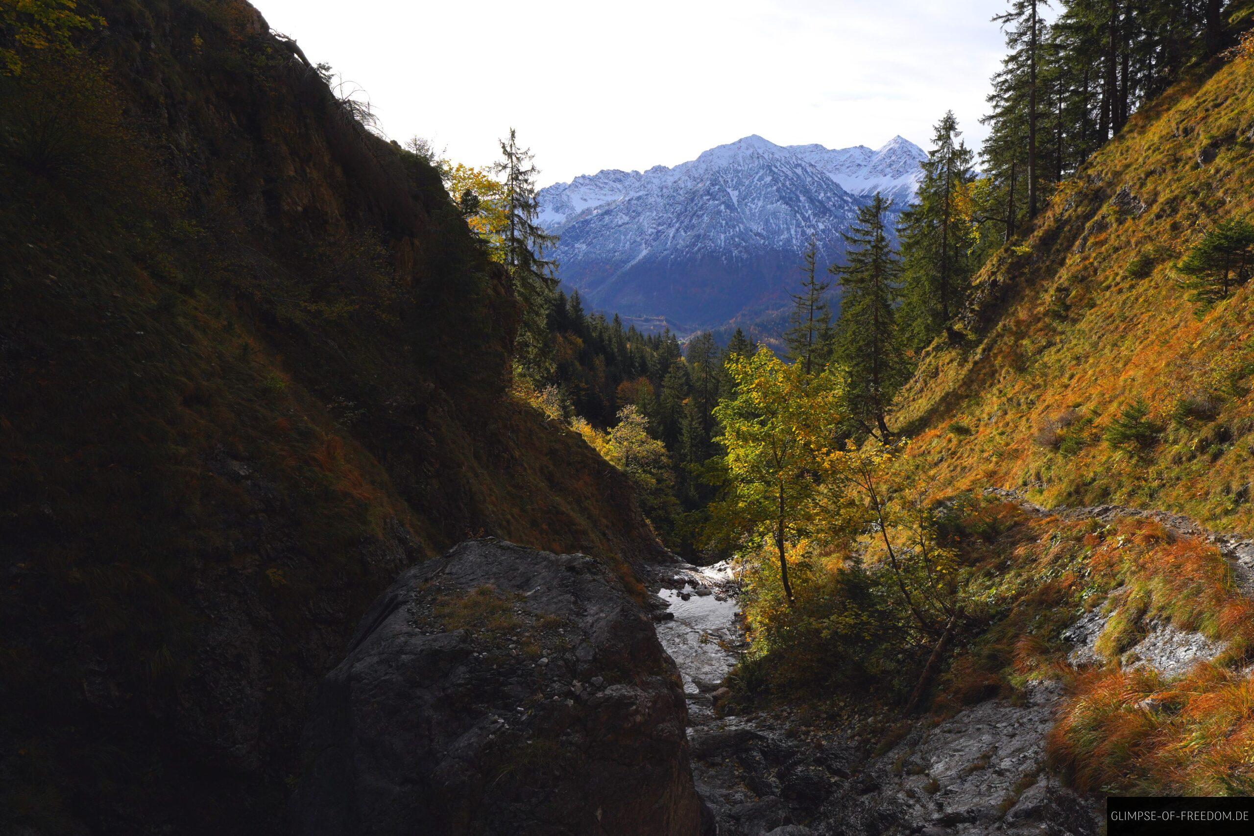 Blick durch die Schneise auf die Berge scaled Blick durch die Schneise auf die Berge