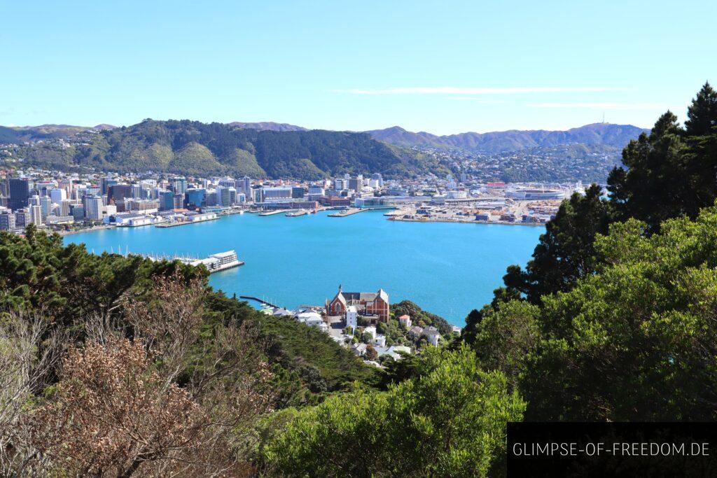 Blick in die Bucht von Wellington