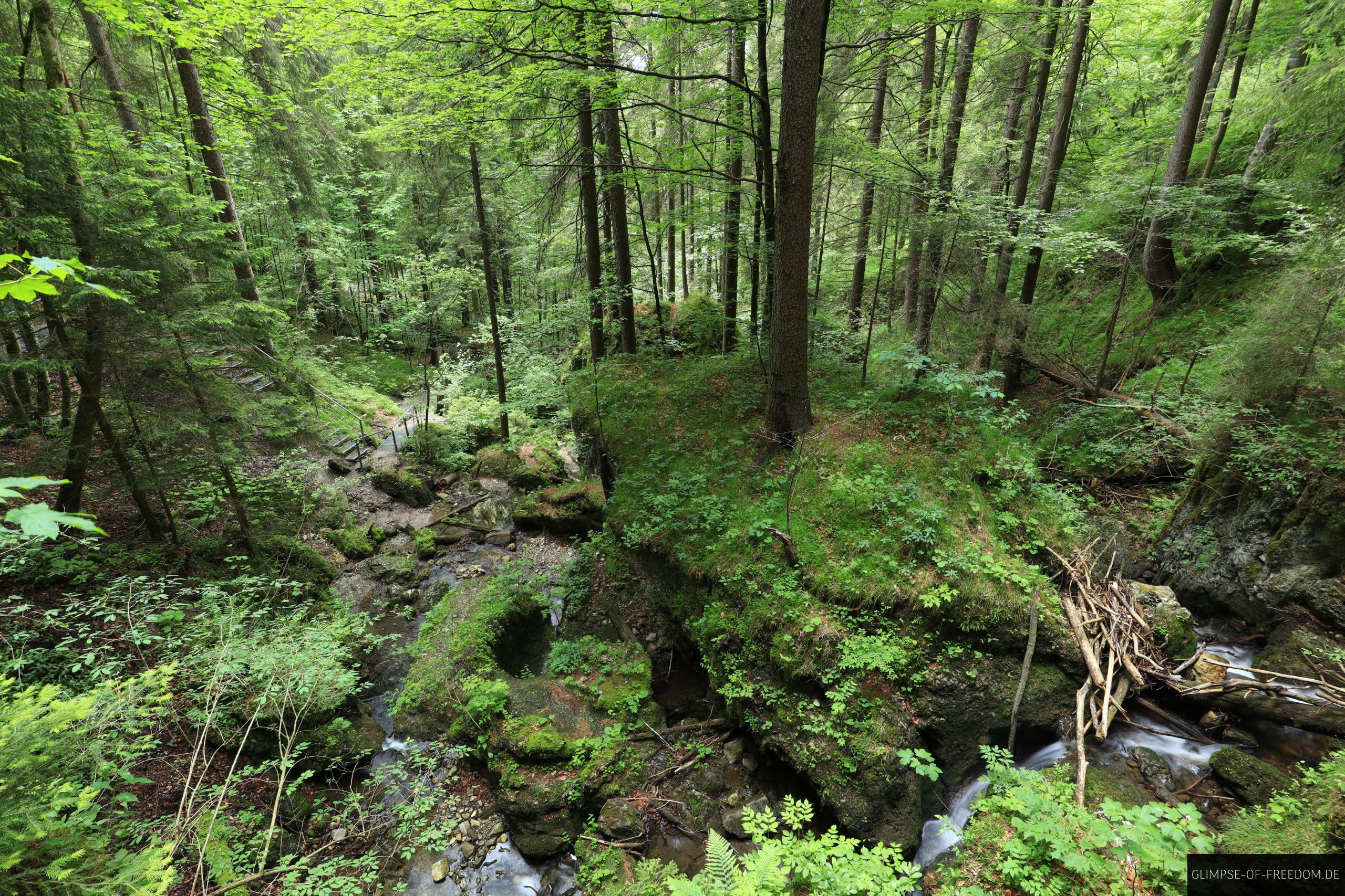 Blick von der oberen Bruecke des Hinanger Hauptfalls scaled Blick von der oberen Brücke des Hinanger Hauptfalls