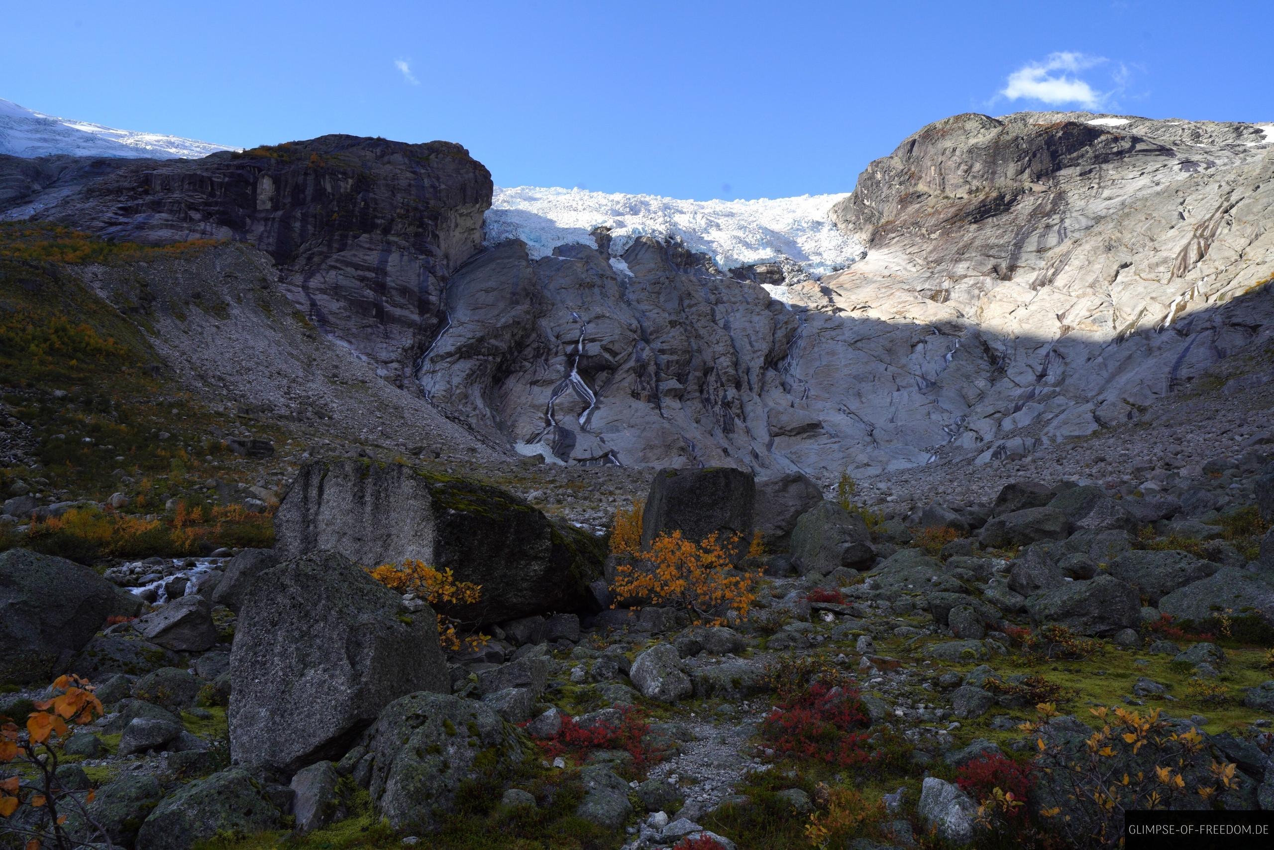 Der Bergsetbreen Gletscher Norwegen Der Bergsetbreen Gletscher Norwegen