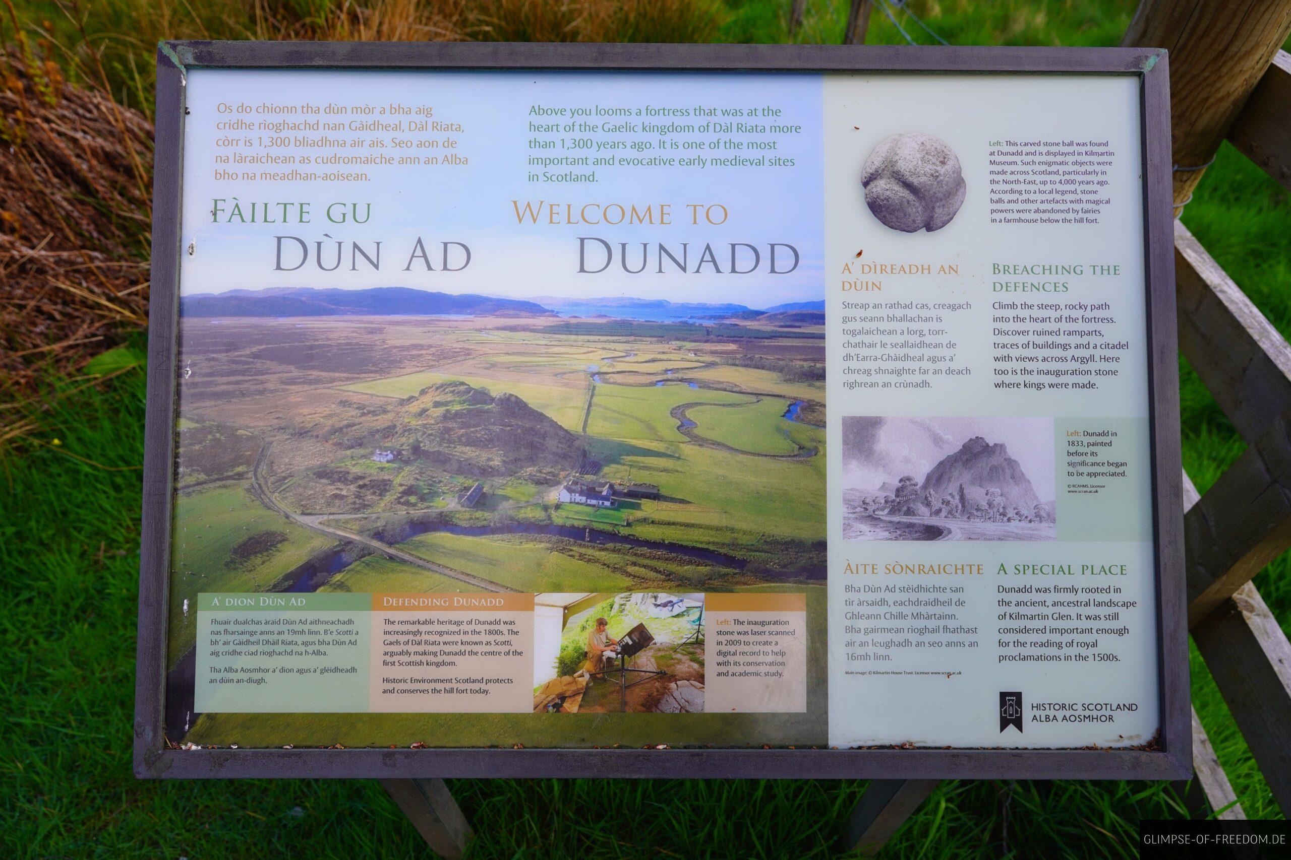Dunadd Fort Infotafel scaled Dunadd Fort Infotafel
