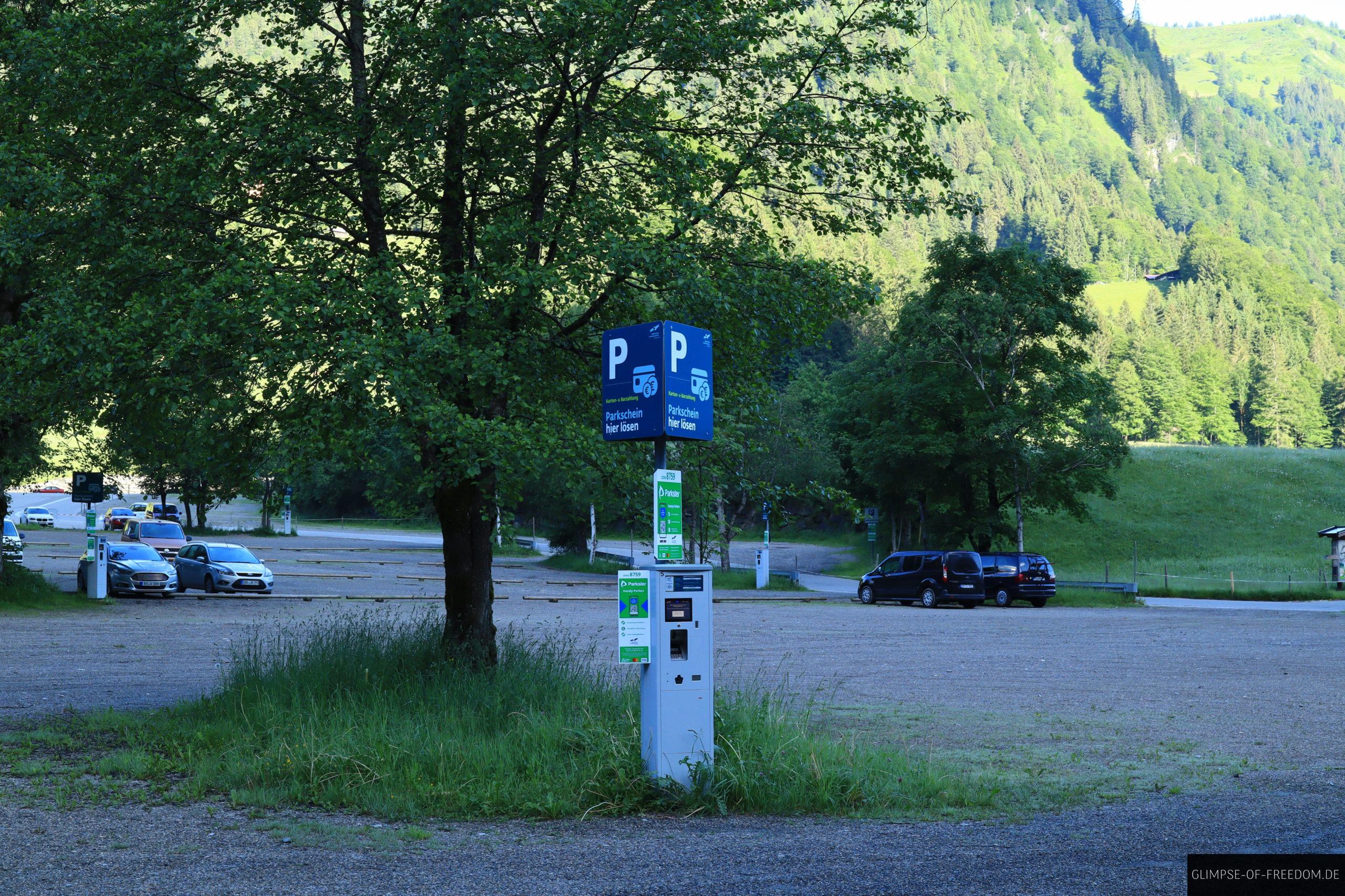 Fellhornbahn Parkplatz im Tal