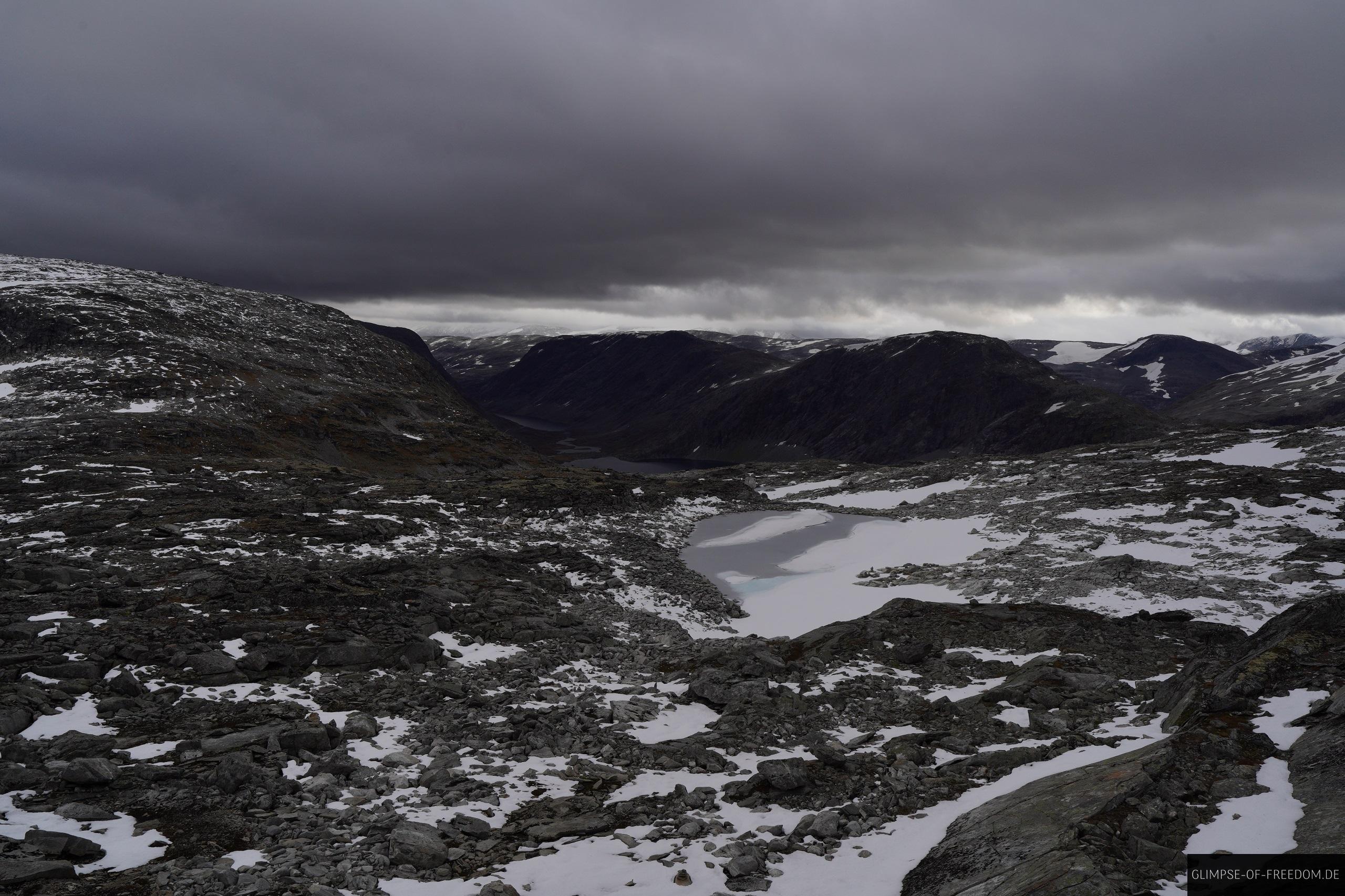 Gefrorene Bergseen auf dem Dalsnibba Norwegen Gefrorene Bergseen auf dem Dalsnibba Norwegen