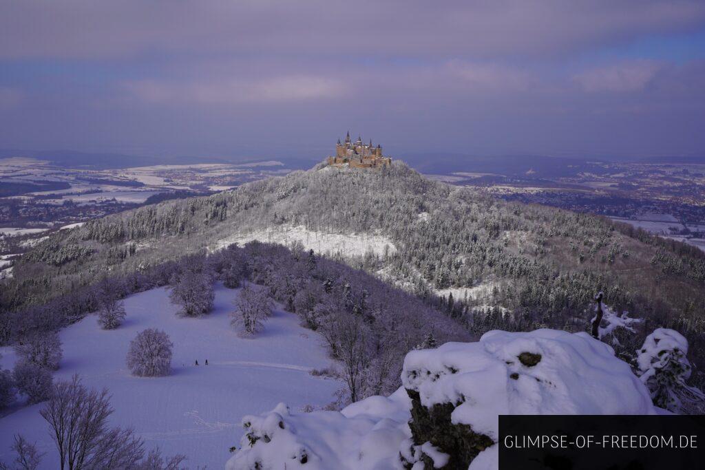 Geniale Aussicht vom Zeller Horn auf die Burg Hohenzollern