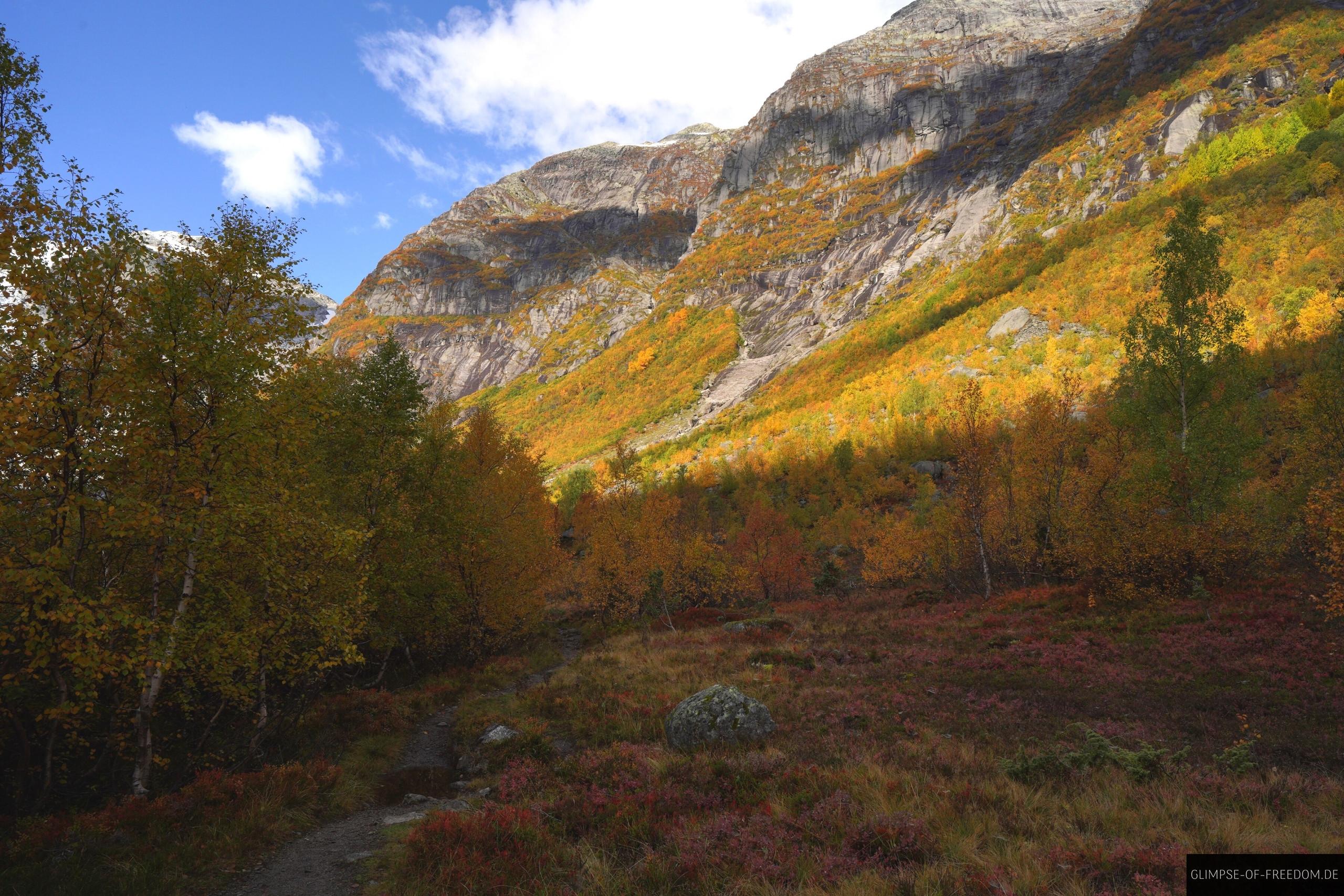 Herbstliche Berge im Jostedalsbreen Nationalpark Herbstliche Berge im Jostedalsbreen Nationalpark