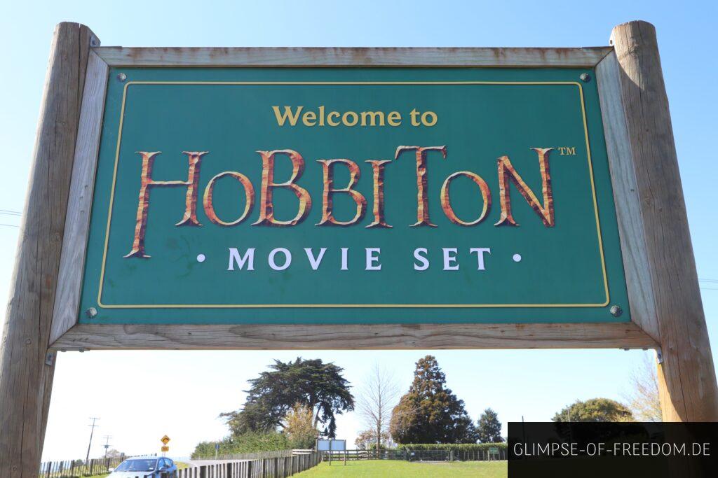 Hobbiton Movie Set Schild