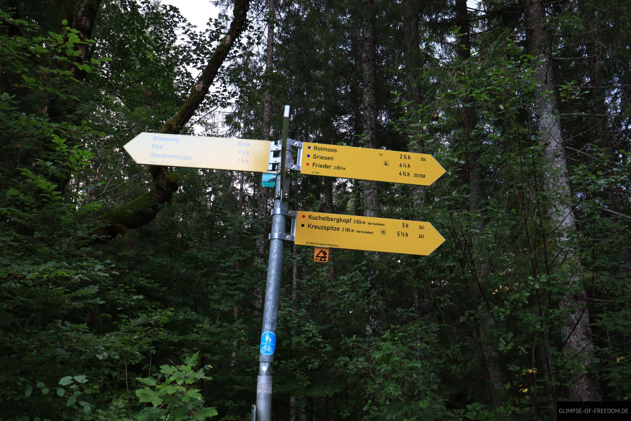 Kreuzspitze Kuchelbergkopf Beschilderung scaled Kreuzspitze Kuchelbergkopf Beschilderung
