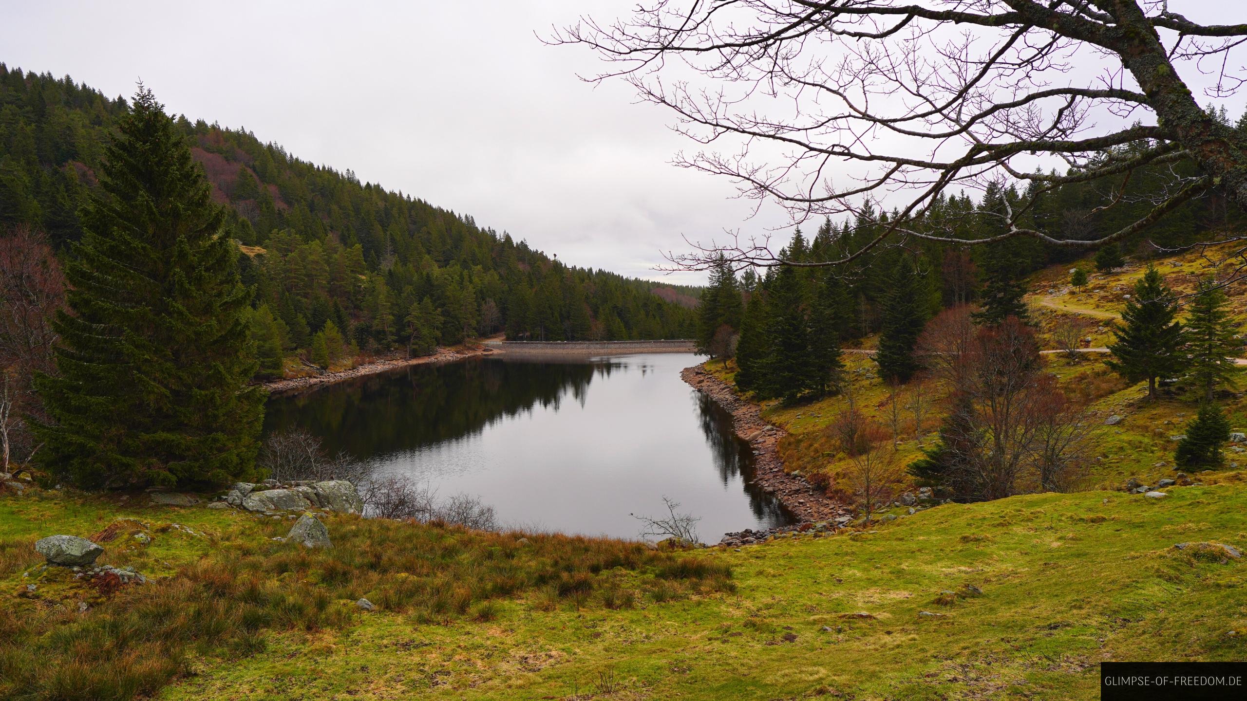 Lac de Forlet mit Staumauer Lac de Forlet mit Staumauer