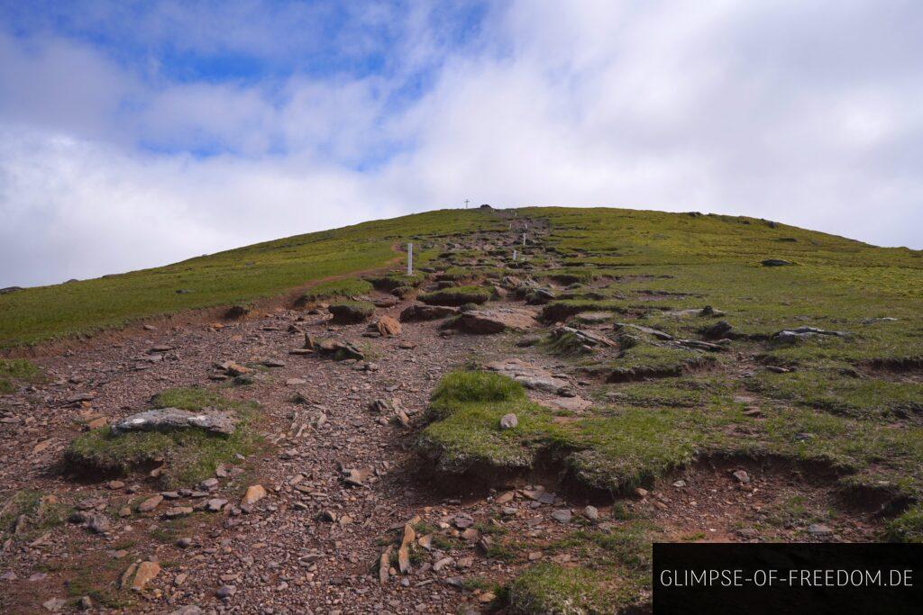 Letzter Abschnitt auf den Mount Brandon