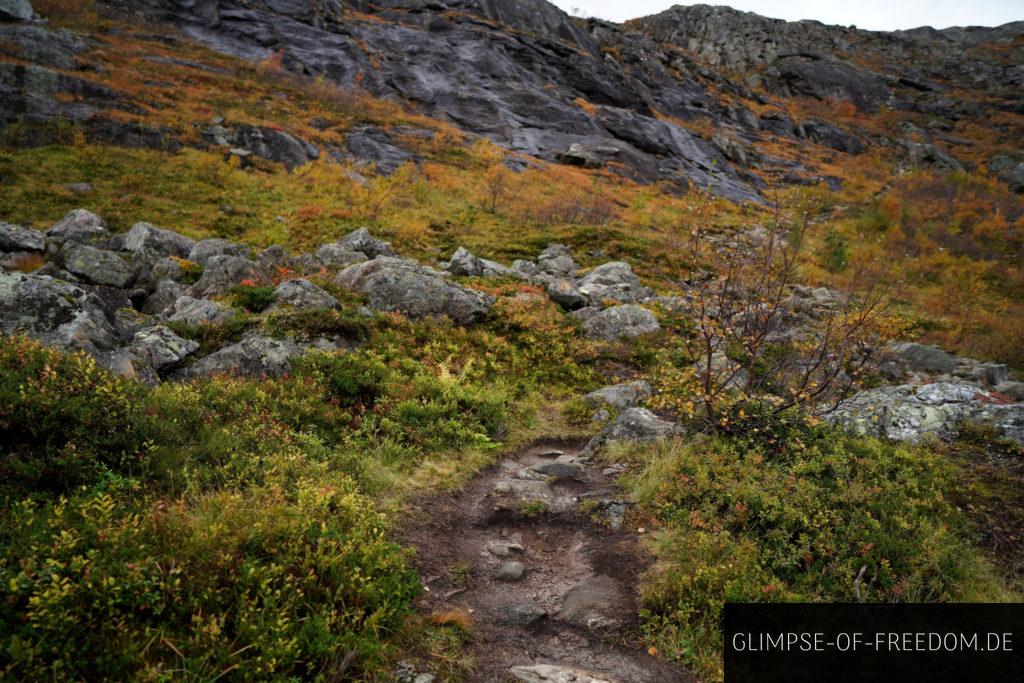 Markante Landschaft am Litlefjellet