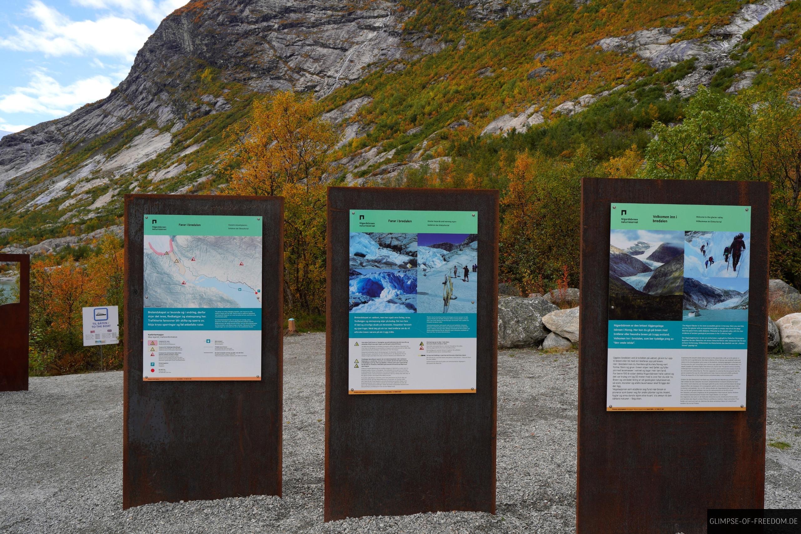 Nigardsbreen Infotafeln Nigardsbreen Infotafeln