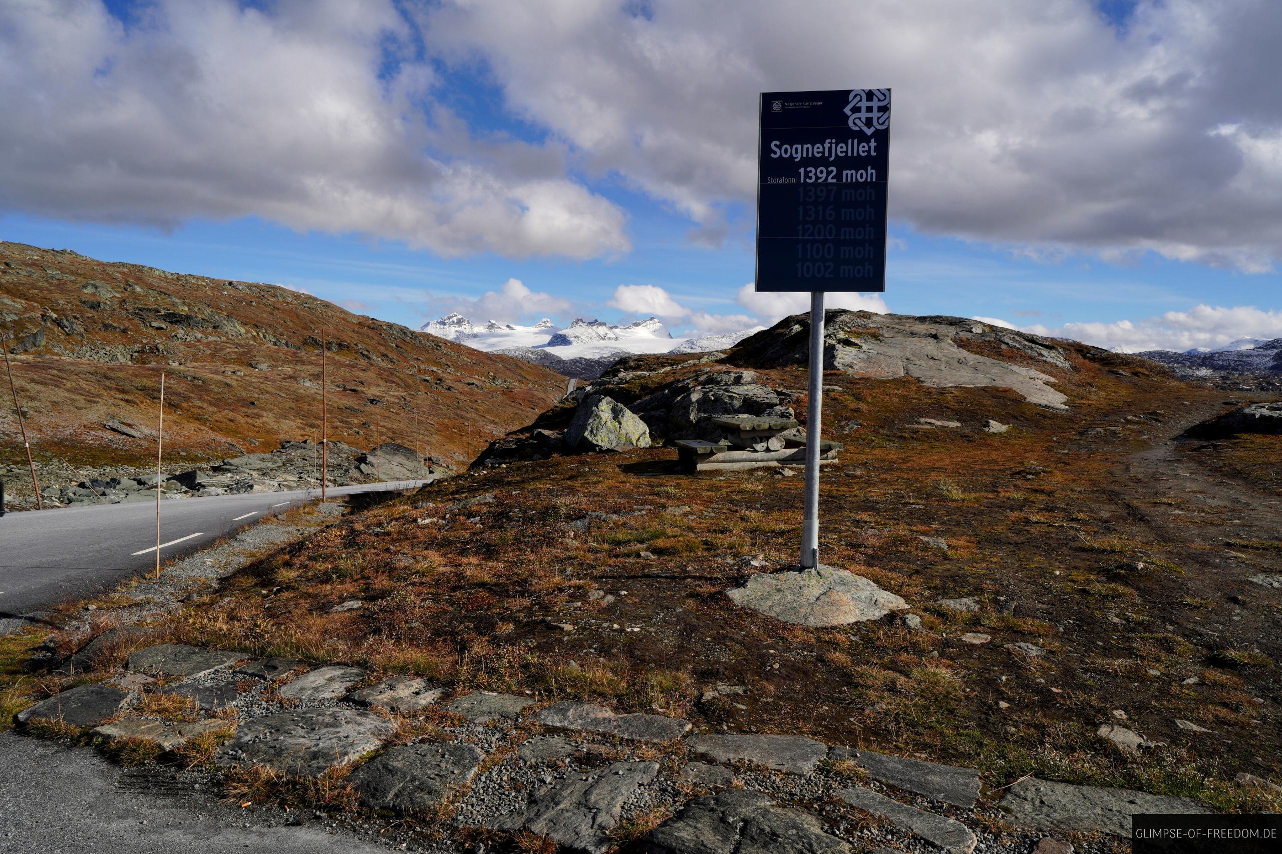 Sognefjellet auf 1392 Hoehenmetern Sognefjellet auf 1392 Höhenmetern