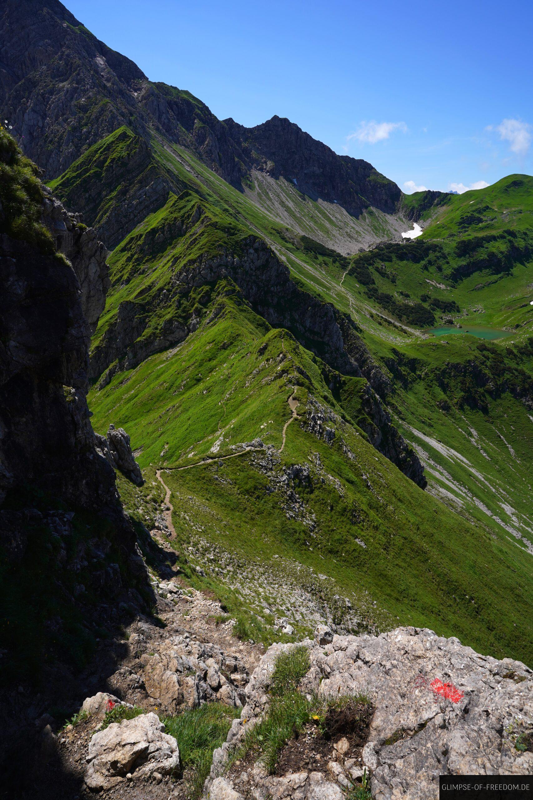 Steiler Abstieg vom Entschenkopf scaled Steiler Abstieg vom Entschenkopf