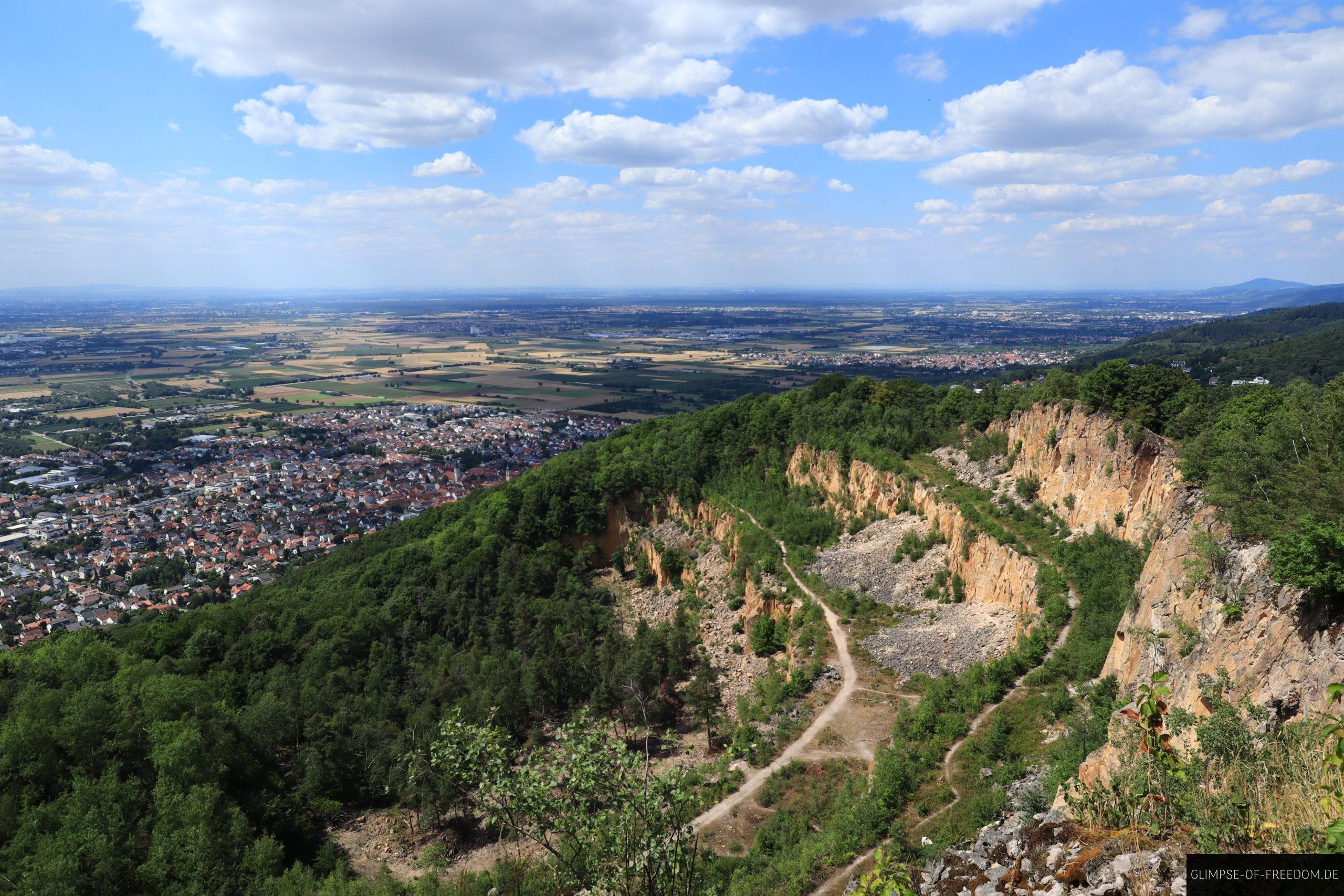 Steinbruch Schriesheim Blick vom Oelberg Gipfel