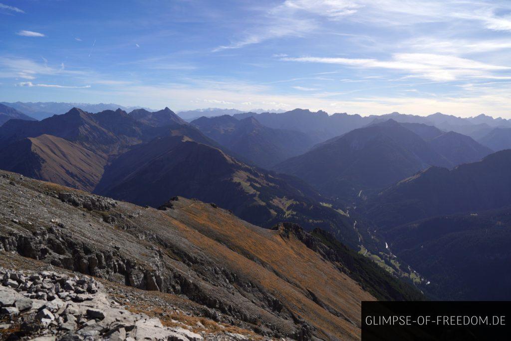 Wanderung auf dem Berg Thaneller in Österreich