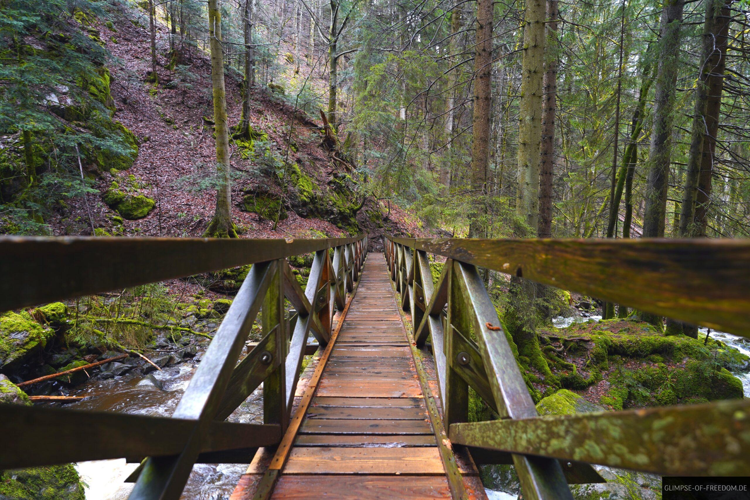 Weg ueber eine Holzbruecke scaled Weg über eine Holzbrücke